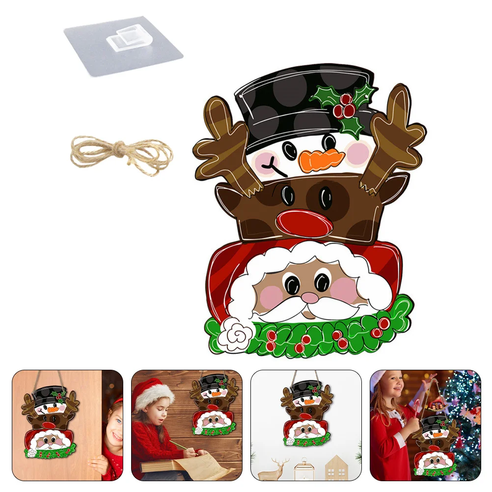 

Sign Door Christmas Hanging Front Wall Ornaments Plaques Wood Decor Signswooden Holiday Decorations Treeporch Merry Ornament