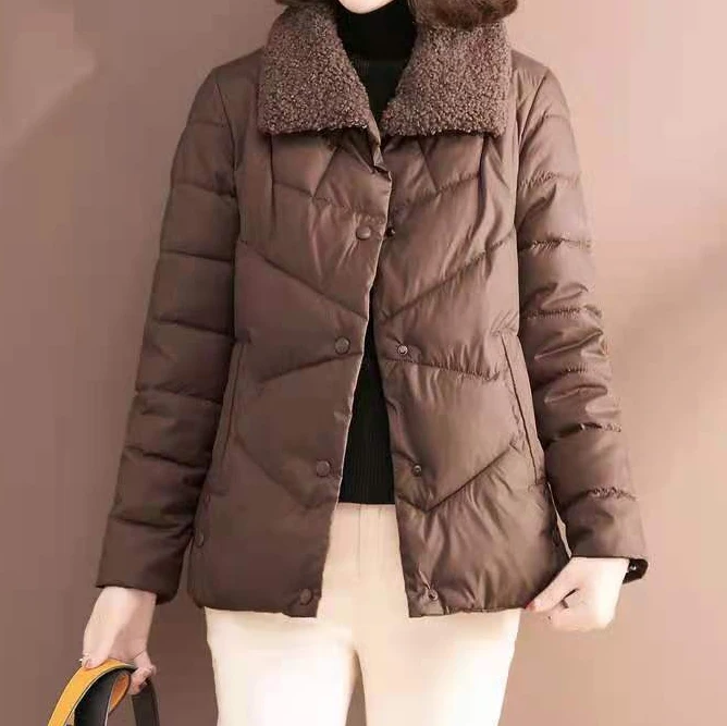 Cotton clothes 2021 new women's winter fashion fleece lamb wool cotton coat women's short coat cotton jacket women