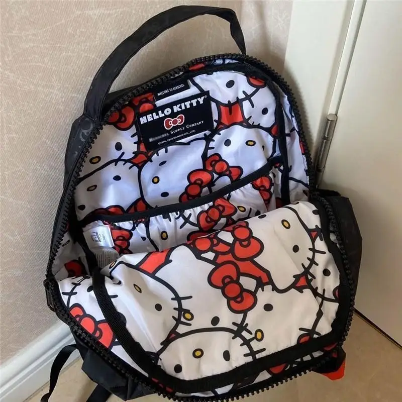

Kawaii Sanrio Hello Kittys Y2K Backpack Anime Cartoon Cute Lightweight High Capacity Travel Bag Nylon Student Shoulder Bag