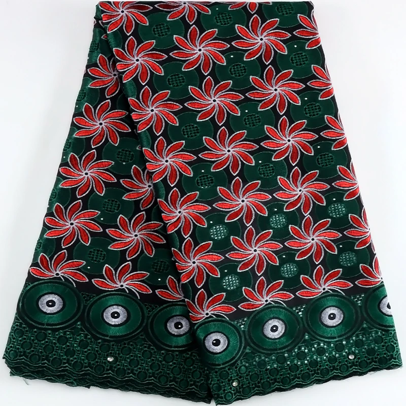2023 Высококачественная хлопковая кружевная ткань нигерийская швейцарская вуаль