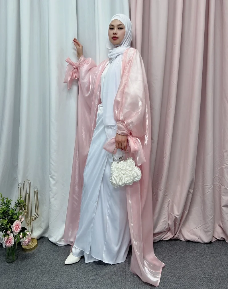 Muslim Fashion Muslim Dress Stitched Sequin Kimono Cardigan Middle Eastern Long Dress Ramadan Eid Dubai Abaya Turkey Donsignet
