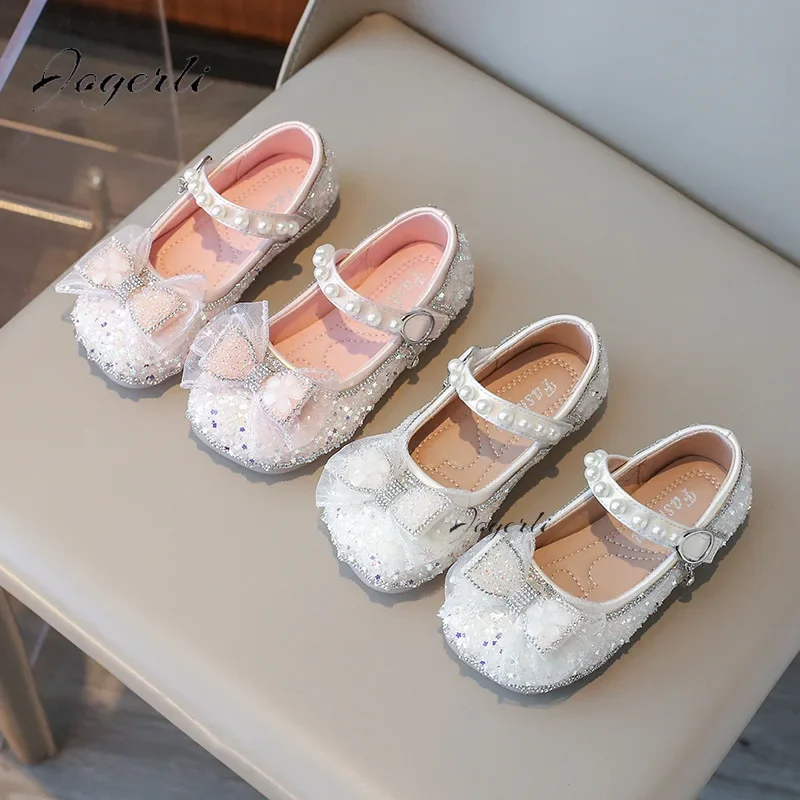 Туфли Принцессы На Плоской Подошве Для Девочек Танцевальные Лоферы Из