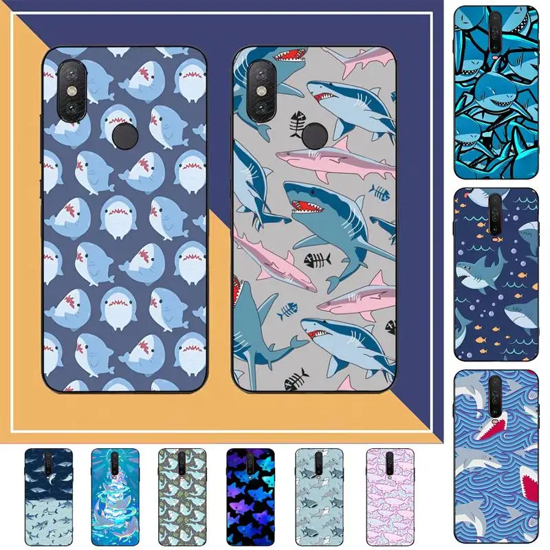 

Cute Shark Phone Case for Redmi Note 8 7 9 4 6 pro max T X 5A 3 10 lite pro
