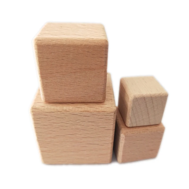 

12pcs 30-40mm Wooden Cubes, Blank Wood Square Blocks Unfinished Craft Cube Blocks for DIY Crafts Carving Art Supplies
