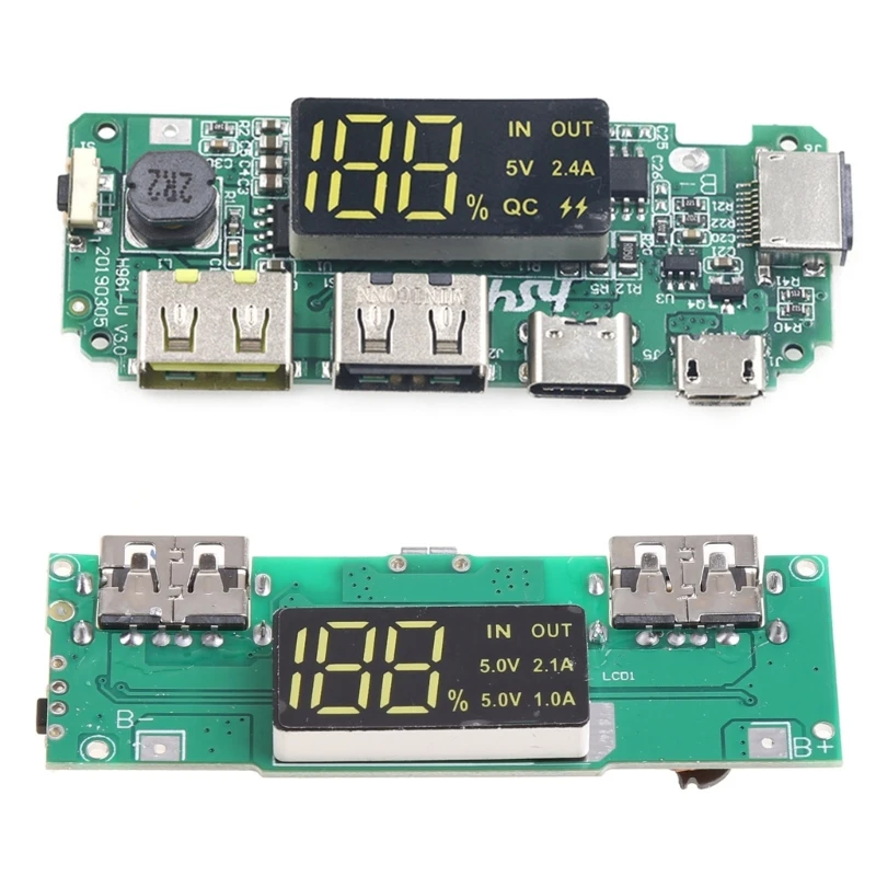 

High Stability USB Mobile 18650 Charging Module Lithium Battery Charger Board Circuit Protections 5V2.4A/2A