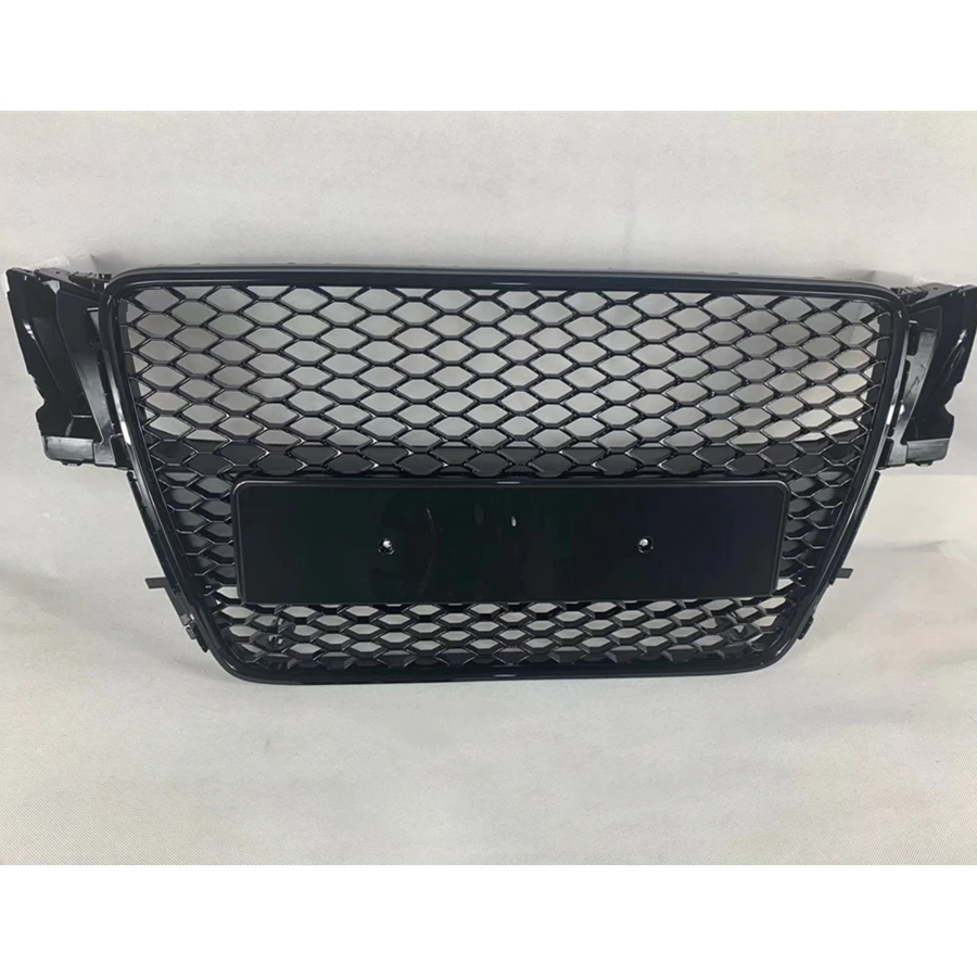

For RS5 Style Front Sport Hex Mesh Honeycomb Hood Grill Gloss Black for Audi A5/S5 B8 2008 2009 2010 2011 Without Emblem