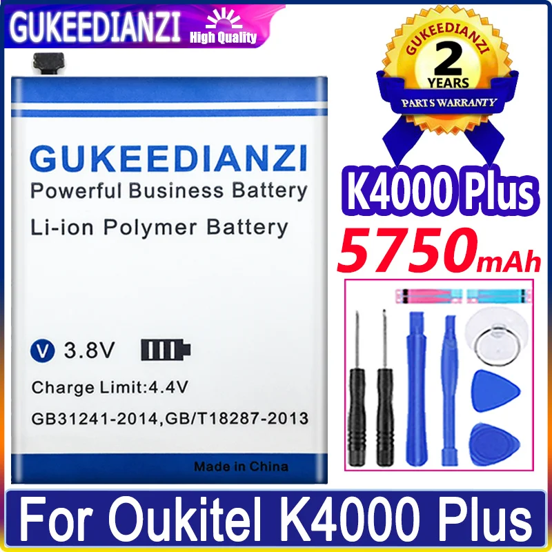 

Аккумулятор GUKEEDIANZI K4000Plus 5750 мАч для OUKITEL K4000 Plus K4000Plus аккумулятор большой емкости + трек №
