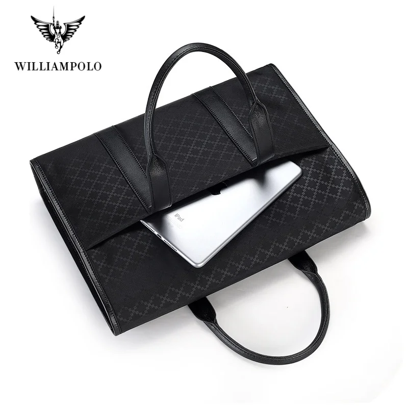 WILLIAMPOLO Мужской и женский модный деловой портфель 15 6-дюймовая сумка для ноутбука