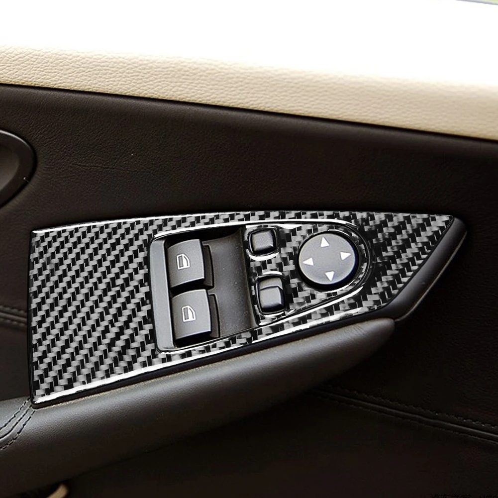 

Decor Car Cover Trim Accessories Carbon Fiber Console Panel Door Parts
