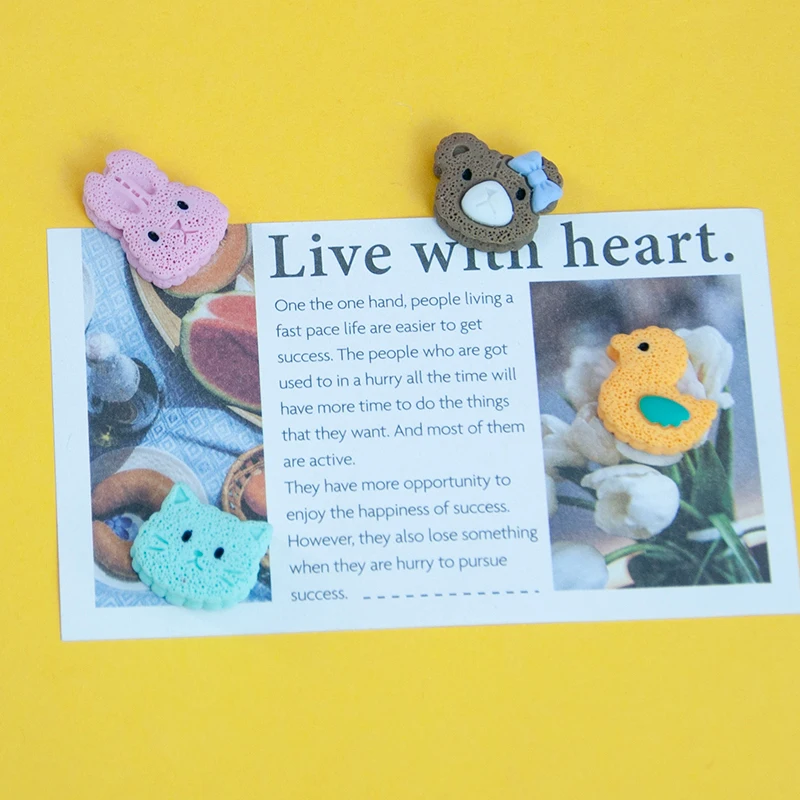 2 шт. магнитные наклейки с изображением головы животного декор для девочек