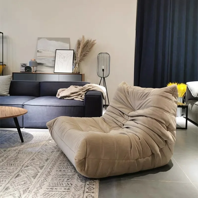 Caterpillar Single Sofa Lazy Couch Tatami Living Room Bedroom Lovely Leisure Single Chair Reading Chair Balcony Rocking Chair