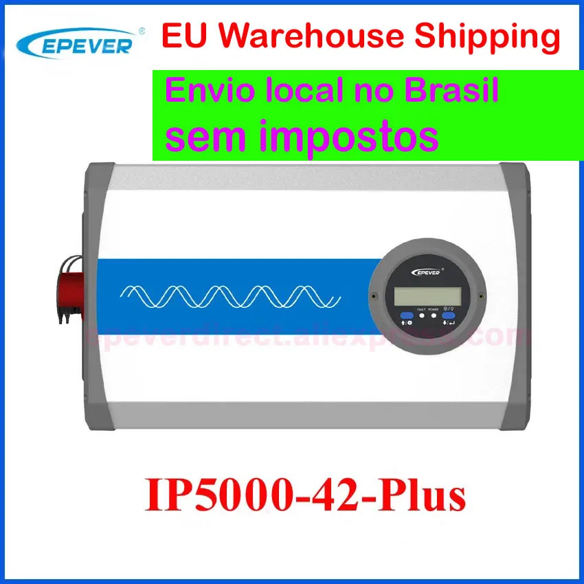 

EPEVER IP5000 Plus 5000w 5KW Pure Sine Wave Inverter DC 48v to AC 220v, 230v, 240v IP series with LCD display IP5000-42-Plus