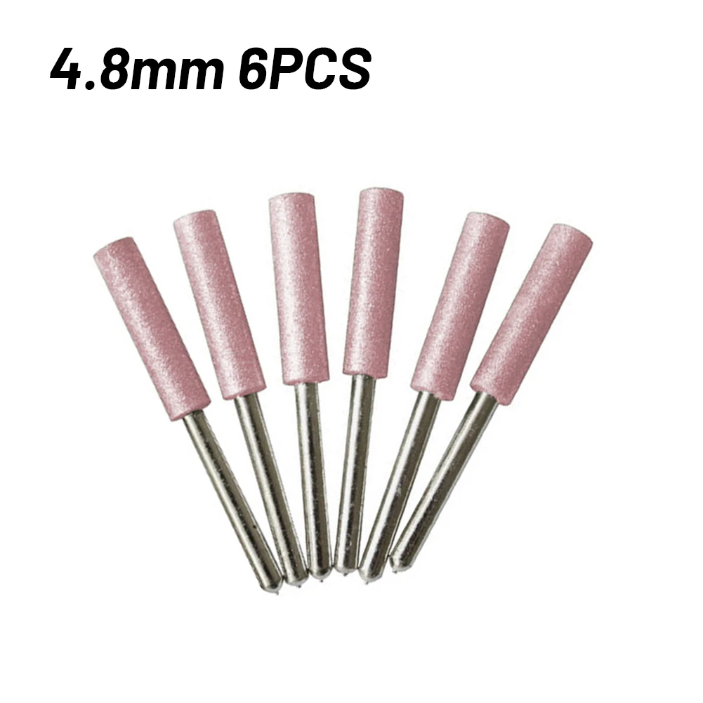 

6Pcs Chainsaw Sharpener Grinding Bit 1/8" Shank 4.8mm Polishing Head For For .325" Pitch Chainsaws Garden Power Tool Accessories