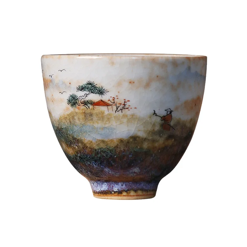 

Hand-Painted Master Cup Single Cup Tea Cup Handmade Firewood Tea Cup Tea Cup