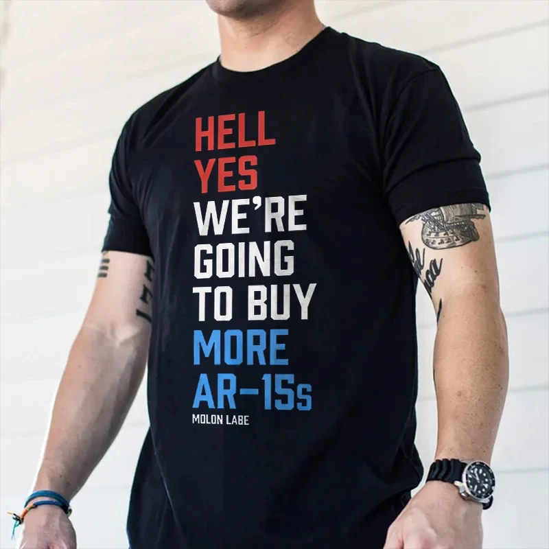 

Badassdude Hell Yes We're Going To Buy More AR-1Ss Printing Men's Casual Fashion T-shirt