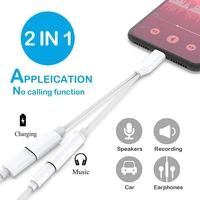 iphone adapter splitter 2 in 1 lightning headphone 3 5mm jack aux audio and charge connector for iphone 12x87 all ios system