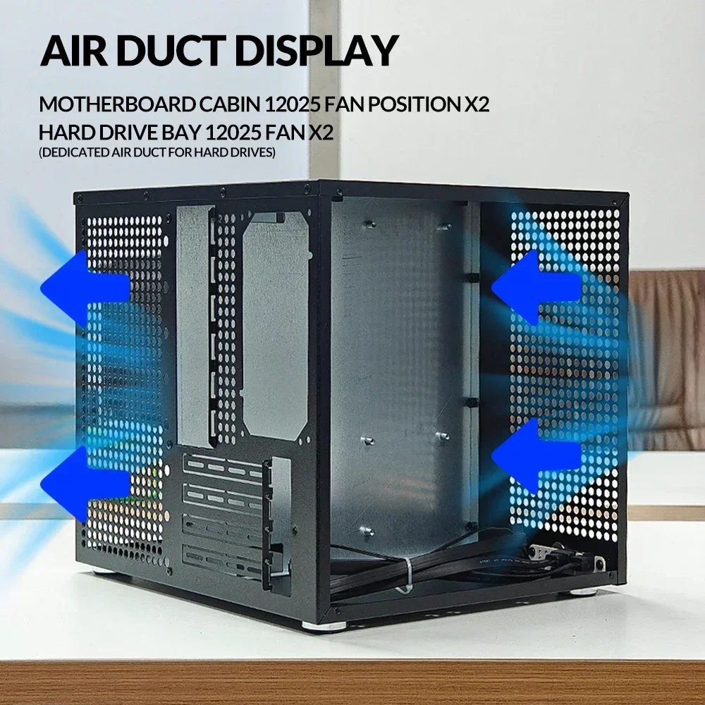 Фото Hot Sagittarius 8-полосный NAS-шасси с корпусом объединительной платы Блок питания ATX MATX Материнская плата полной высоты PCIE UNRAID Черный Белый №4