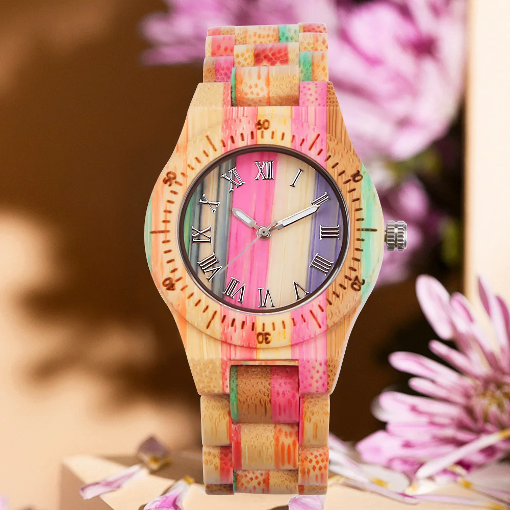Sustainable Bamboo Watch with Minimalist Design All-Natural Bamboo Wristwatch Eco-Friendly Timepiece for Men and Women Gifts