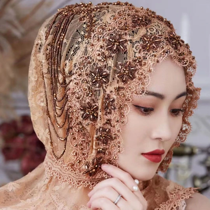 Muslim Headscarf For Women Freeshipping Lace Hollowed Summer Malaysia Hijab Hat Cap Prayer Kufi Islam Saudi Arabia Headwraps