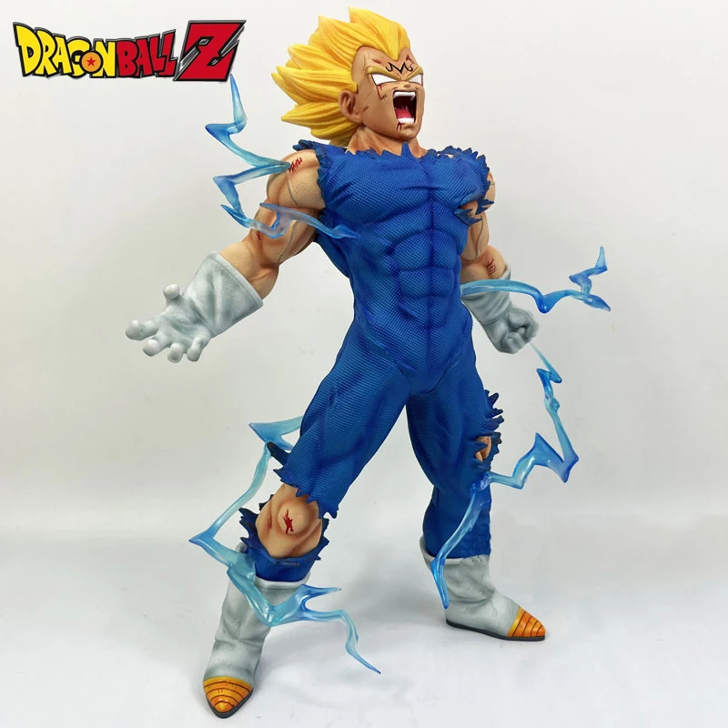 

25cm Dragon Ball Z Majin Vegeta Figure Self-Destruct Dbz Super Saiyan Anime Action Figurine Pvc Statue Model Dolls Toys Gift