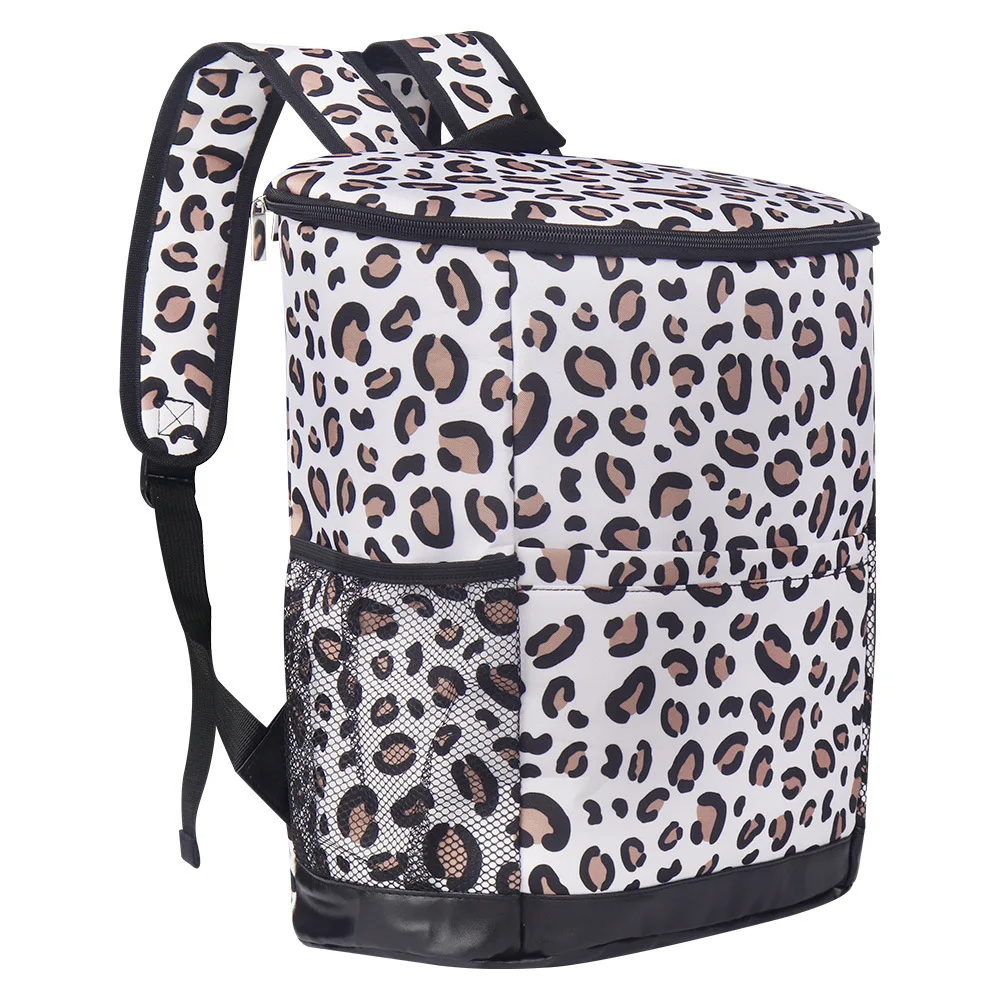 

Oxford Cloth Cooler Bags Leopard Print Insulation Picnic Bag Outdoor Portable Picnic Pack Backpacks Drinks Food Refrigerated Bag