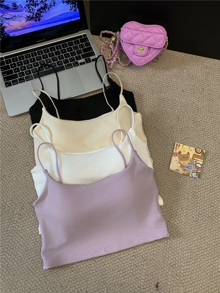 Dopamine Фиолетовый Внутренняя одежда Жилет на бретельках Женская Весна и лето Новый