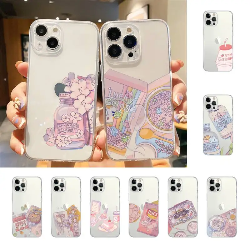 

Food Cherry Blossoms Drink Art Phone Case For Iphone 7 8 Plus X Xr Xs 11 12 13 Se2020 Mini Mobile Iphones 14 Pro Max Case
