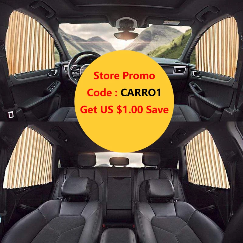 

2Pcs Magnetic Car Window Cover Sun Shade Car Curtains Window Sunshade Summer Auto Exterior UV Protection Privacy Cover Dropship