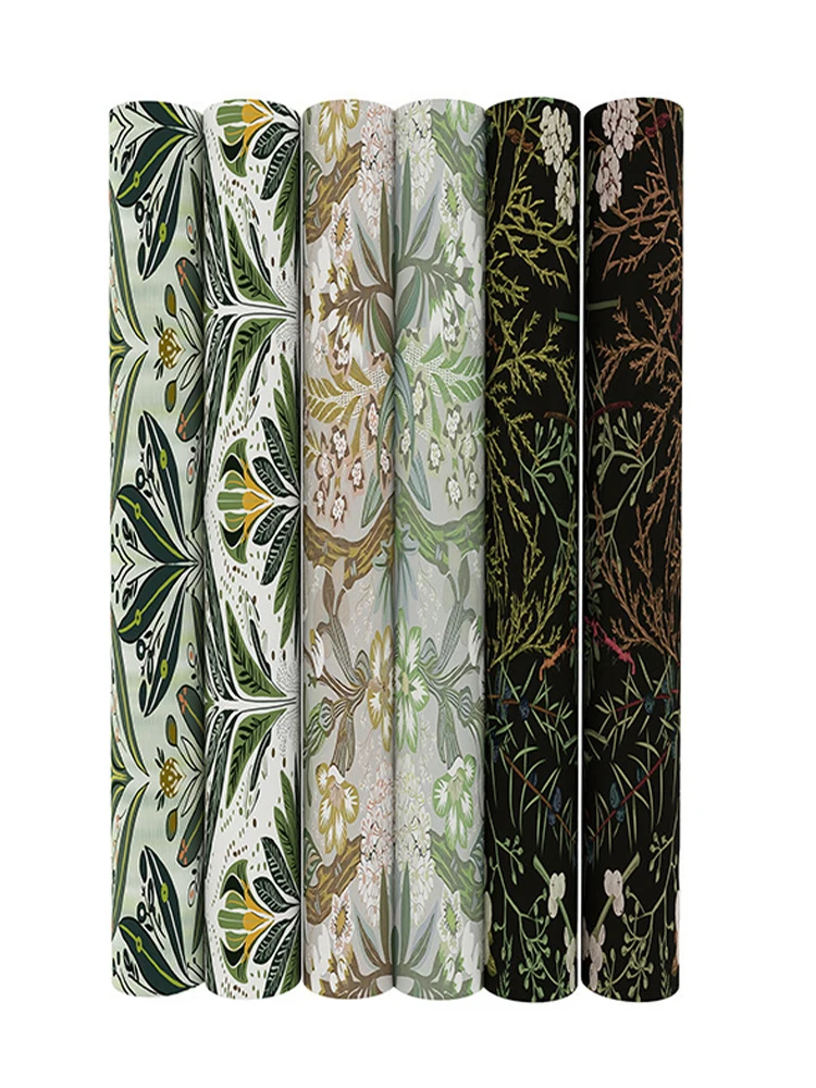 Ретро обои для ТВ-фона зеленая трава посадка цветов плотные наклейки натуральные