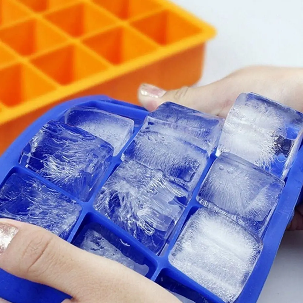 

15 Grid Silicone Cube Mold Square Ice Cube Tray Mold Ice Cube Maker Non-toxic Durable Bar Pub Wine Ice Blocks Maker