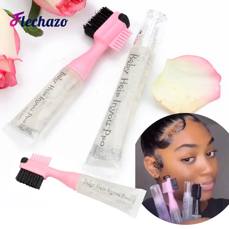 Baby Hair Edges Pro 3 In 1 Gel Per Pennelli Per Il Controllo Dei Bordi Con Kit Di Sostituzione Del Gel Per Capelli Rotti Anti Crespo Parrucca Per Cape