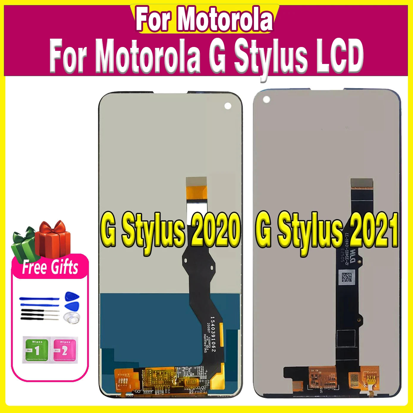 100% протестированный ЖК-дисплей для Motorola Moto G Stylus XT2043 XT2043-4 G Pro, сенсорный ЖК-дисплей для Moto G Stylus 2021, ЖК-экран в сборе