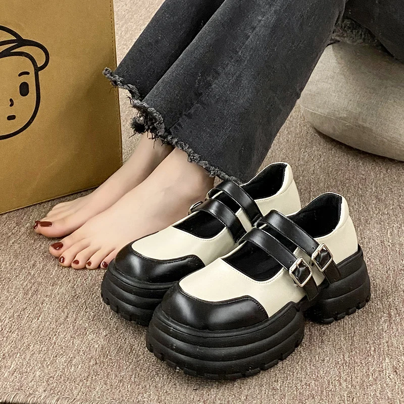 

Женские туфли в британском стиле, универсальные туфли смешанных цветов, оксфорды, сабо в стиле преппи, новая Классическая Летняя обувь в стиле ретро, 2023