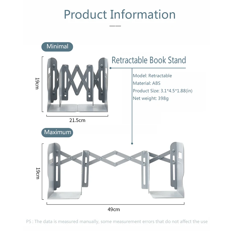 Регулируемая книжная полка с держателем для ручек выдвижные книжные концы