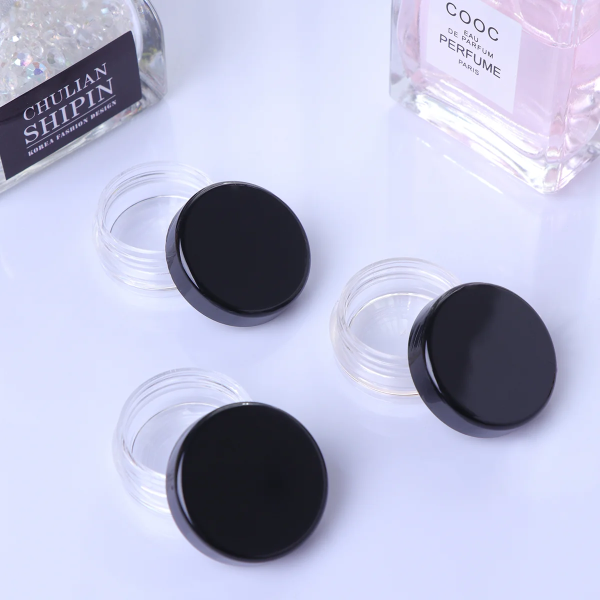 

50 Pcs Lip Gloss Organizer Lip Gloss Containers Clear Lotion Pot Clear Container Round Bottom Travel Lip Balm Bottle