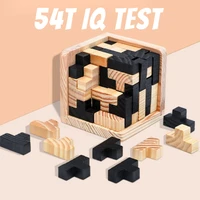 creative 3d wooden cube puzzle ming luban interlocking educational toys for children kids brain teaser early learning toy gift