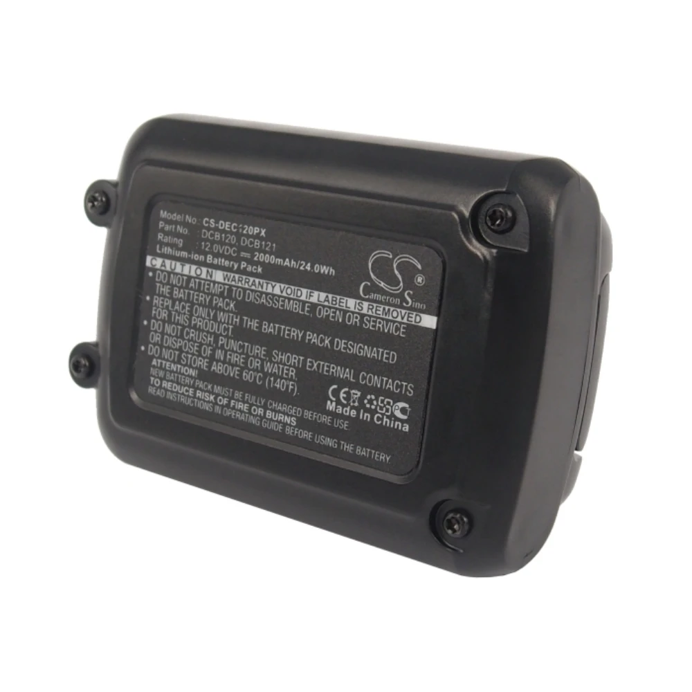 Литий-ионный аккумулятор для DeWalt 12V 2000mAh. Совместимые модели: 12V MAX Li-ion, DCD710, DCD710S2, DCF610, DCF610S2, DCF813S2, DCF815, DCF815N. (art.: 3920dcfce37aa) - 3920dcfce37aa