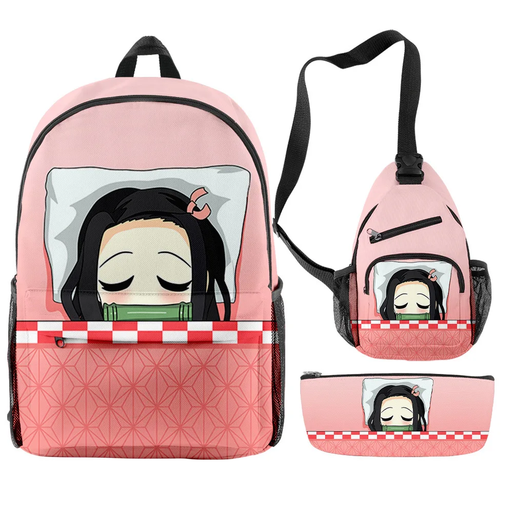 Student gift Kawaii Backpacks Schools Bags Boys Girls Demon Slayer Kimetsu No Yaiba Tomioka Giyuu Mochila Teenage