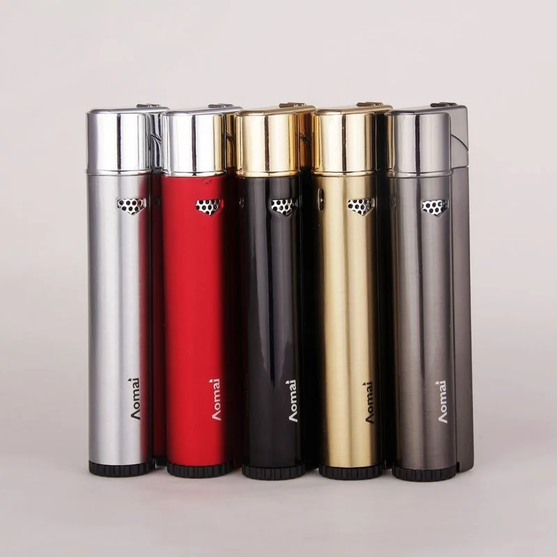 

Classic Semicircle Direct Punch Portable Butane Gas Lighter Gadgets For Men Stainless Steel