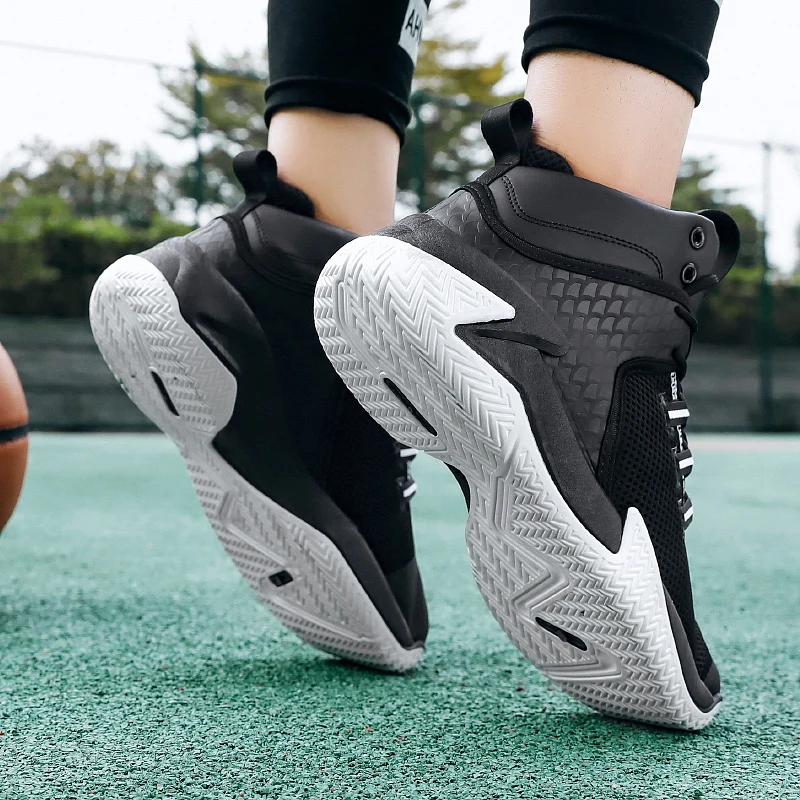 Brand Basketball Shoes Men Sneakers High-top Sports Cushioning Athletic Men Shoes Breathable White Sneakers Zapatillas Hombre