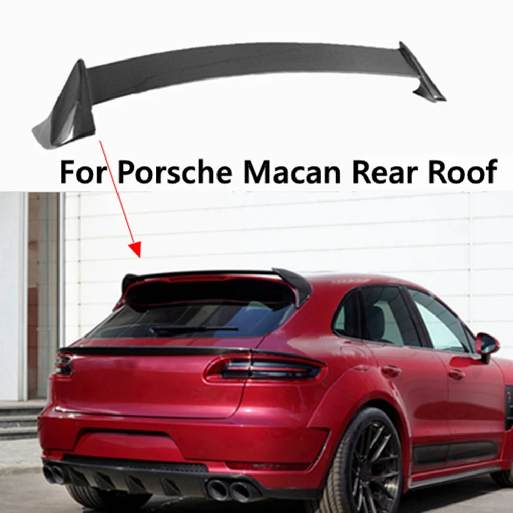 

Carbon Fiber Rear Roof Spoiler Gloss Black Wing For Porsche Macan Spoiler 2014 - 2017 Car Styling FRP Body Kits