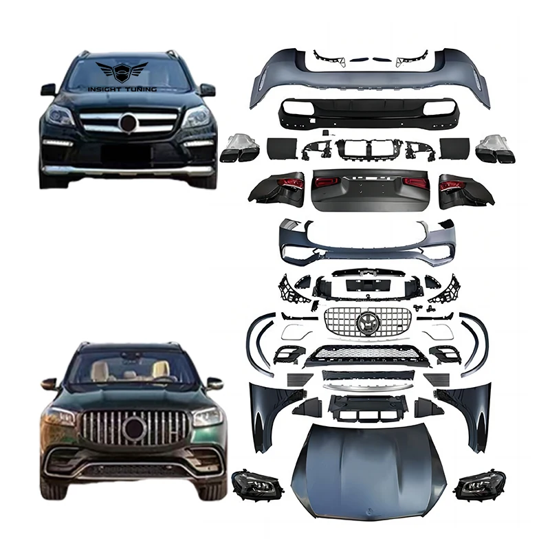 Alt Auf Neu GL X166 обновление на GLS X167 AMG modellсекундный автомобиль-stohu Karosseriekit Haube Led-Scheinwerfer