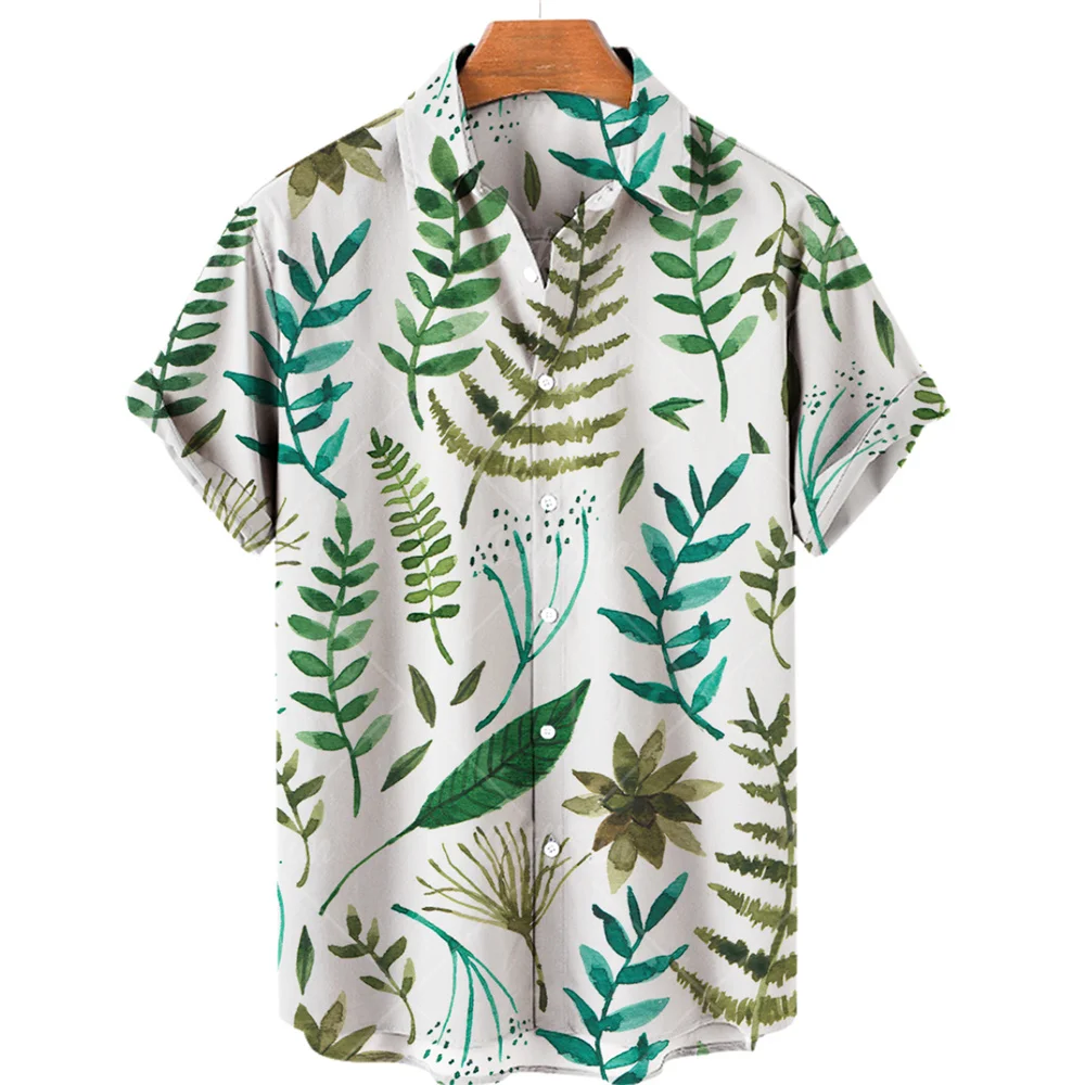 

Fruit Print Patchwork Fashion Hawaiian Men's Shirt Cool Lapel Short Sleeve Street Style Beach Summer Fashion 2022