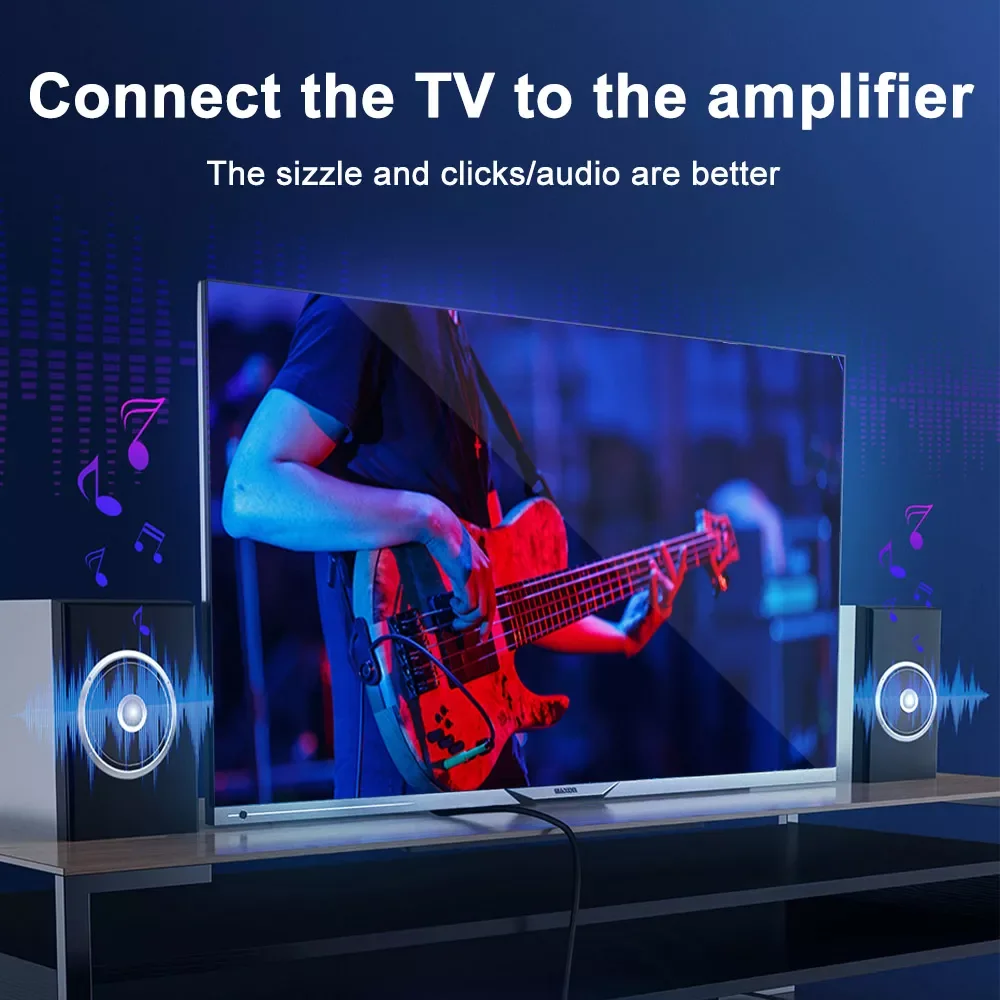 

К цифровому коаксиальному аудиокабелю RCA кабель сабвуфера SPDIF Штекерный стереоразъем для усилителя телевизора Hifi сабвуфер Toslink