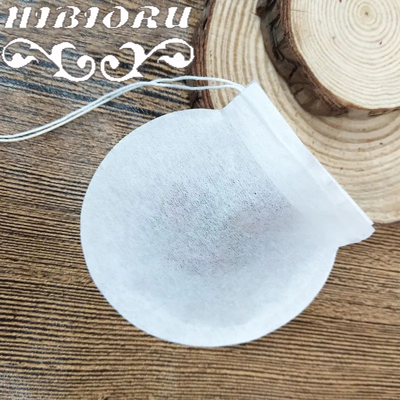 

Hibioru 100pcs/Lot Disposable Empty Teabags Tea Filter Bags for Spice Tea With Draw String Filter Paper for Herb Loose Tea
