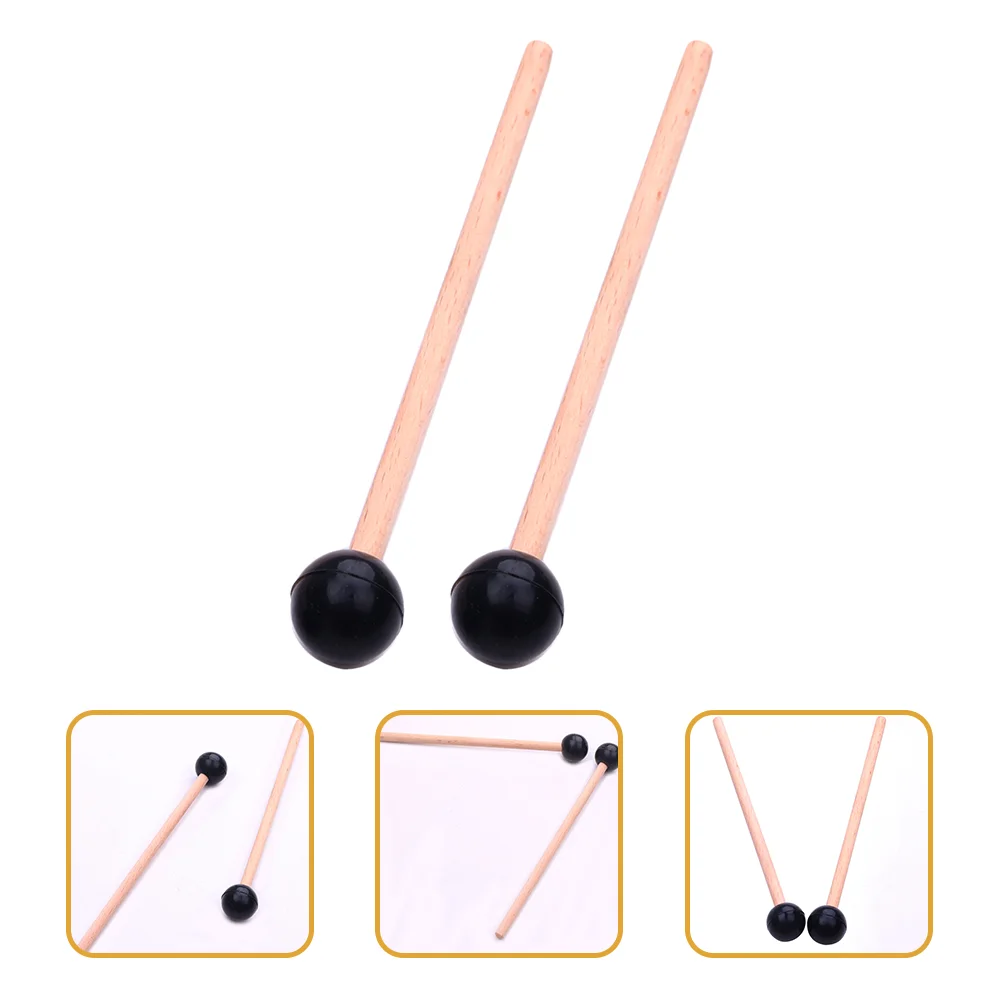

2 Pcs Ethereal Drum Hammer Xylophone Percussion Sticks Marimba Toddler Keyboard Instrument Solid Wood Wooden Tongue Drumsticks