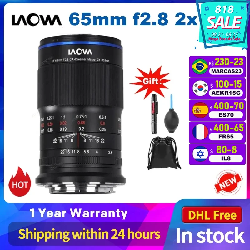 

Объектив для фотоаппарата Venus Optics Laowa, 65 мм, f/2,8, 2x