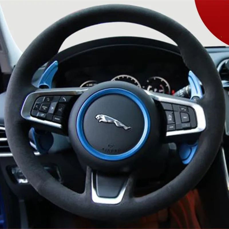 

DIY hand-stitched suede carbon fiber leather car steering wheel cover for Jaguar F-PACE XEL XF XFL E-PACE Auto Accessories
