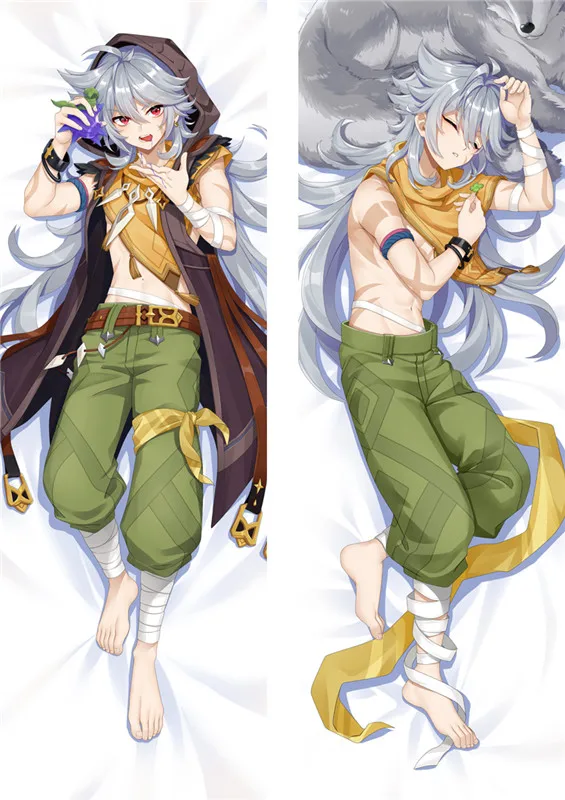 Бритвенная игра Genshin Impact Dakimakura обнимающая подушка для тела чехол мужчин и женщин