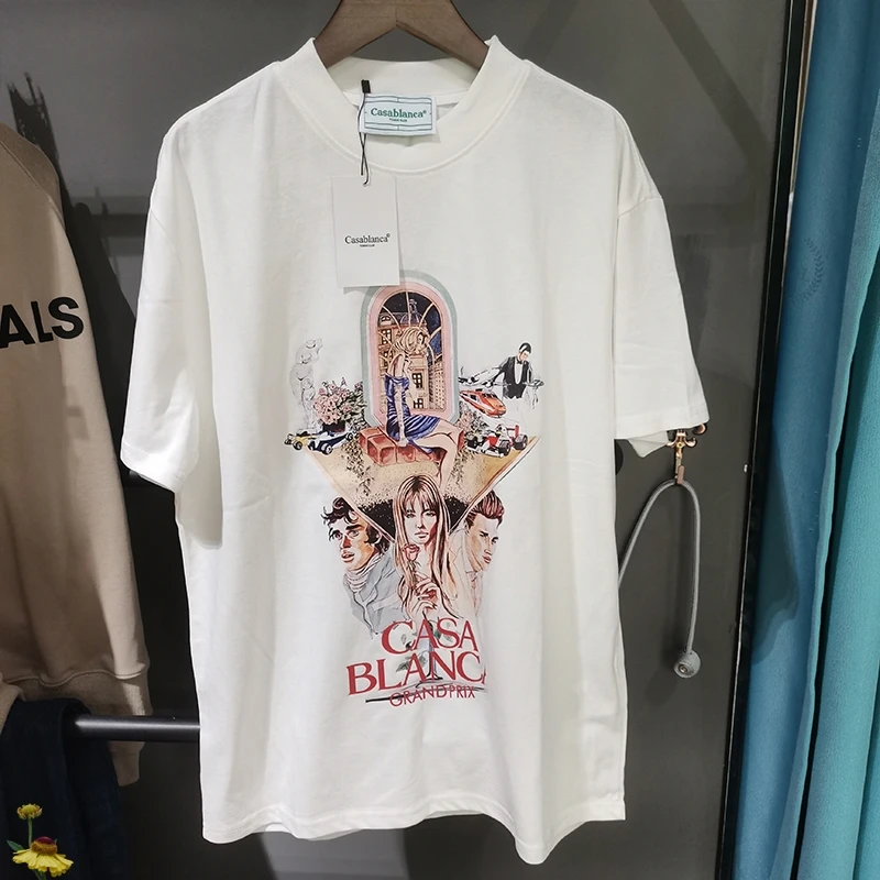 

Пляжная футболка Касабланка, футболка с принтом пленки, топ с цифровым принтом Касабланки, Новое поступление, повседневные футболки, отправка на день
